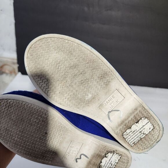 Janie & Jack Electric Blue Leather Mocasin Slip On Kids Shoes Size 13 - Picture 5 of 8